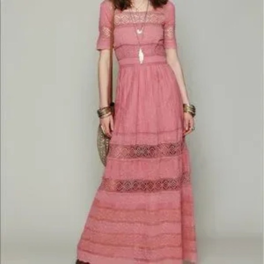 Free People Pink Lace Maxi Dress
the price is firm